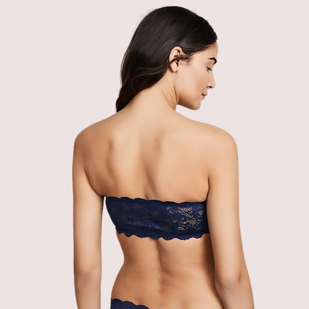 Havde Cobalt Blue Bandeau Tube Bra — Bold Strapless Style
