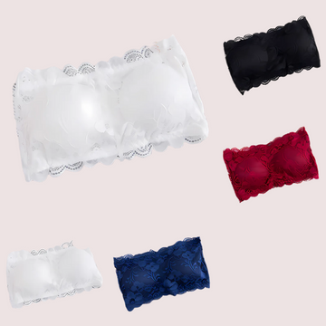 Havde Lace Padded Tube Bra 2 Pack — Strapless Lace Style, Light Pad