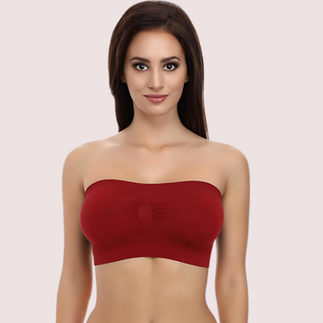 Havde Maroon Tube Bandeau Bra — Deep Colour Strapless