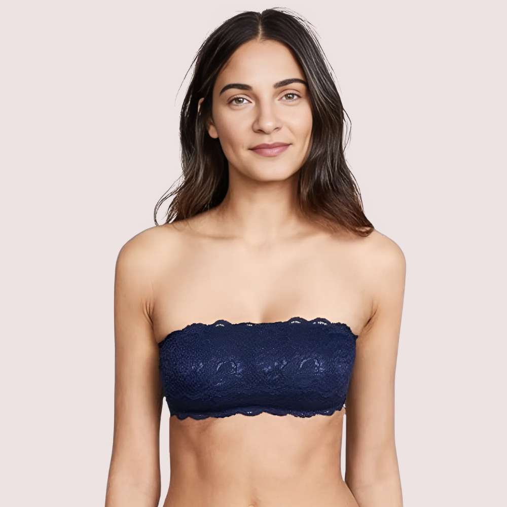 Havde Cobalt Blue Bandeau Tube Bra — Bold Strapless Style