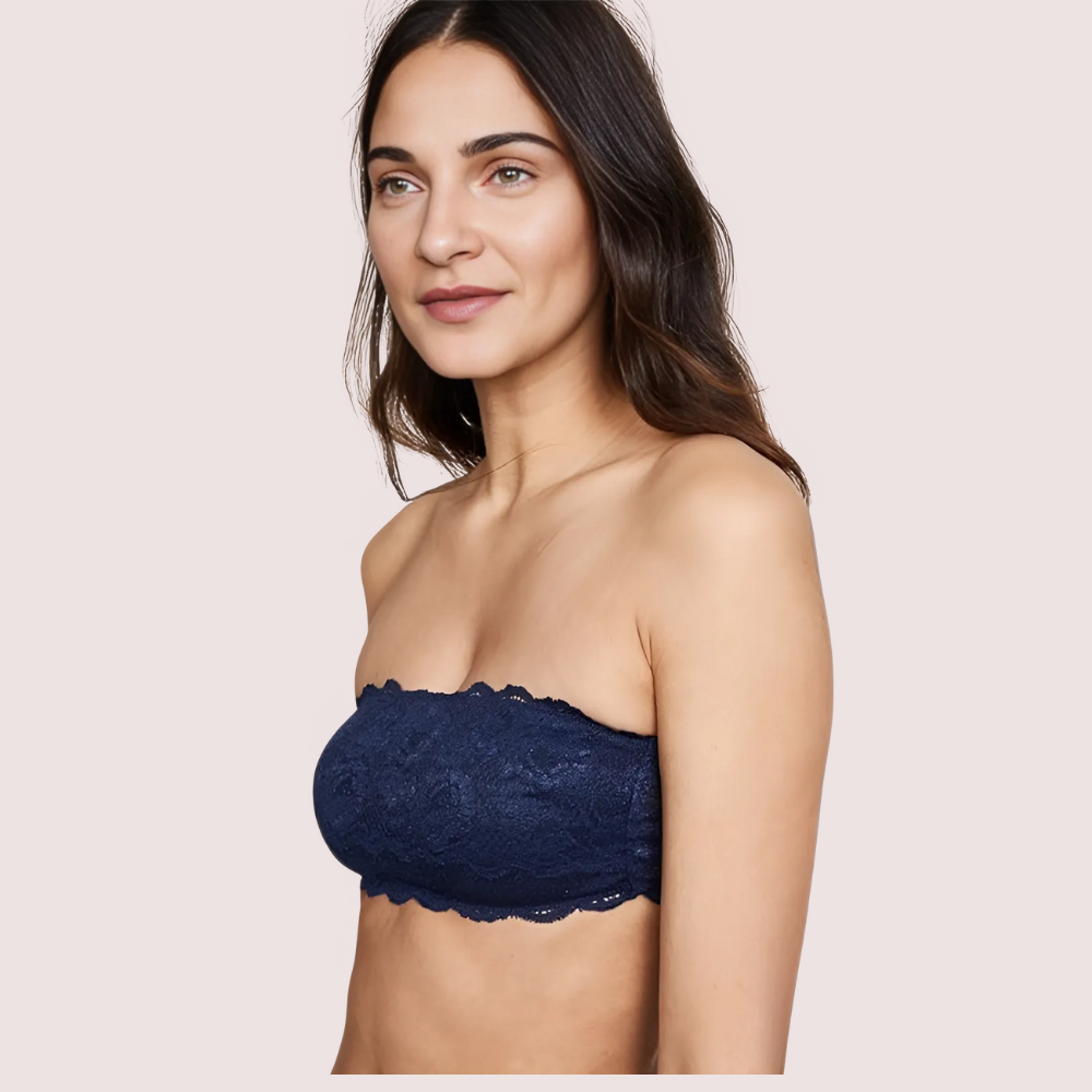 Havde Cobalt Blue Bandeau Tube Bra — Bold Strapless Style