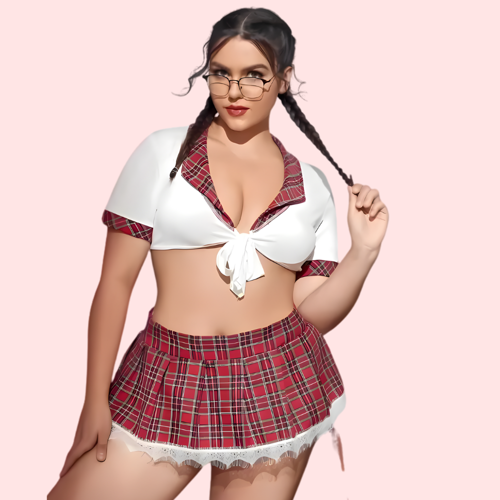 havde Daina Schoolgirl Sweetheart Roleplay Costume with Luxury Panty Gift