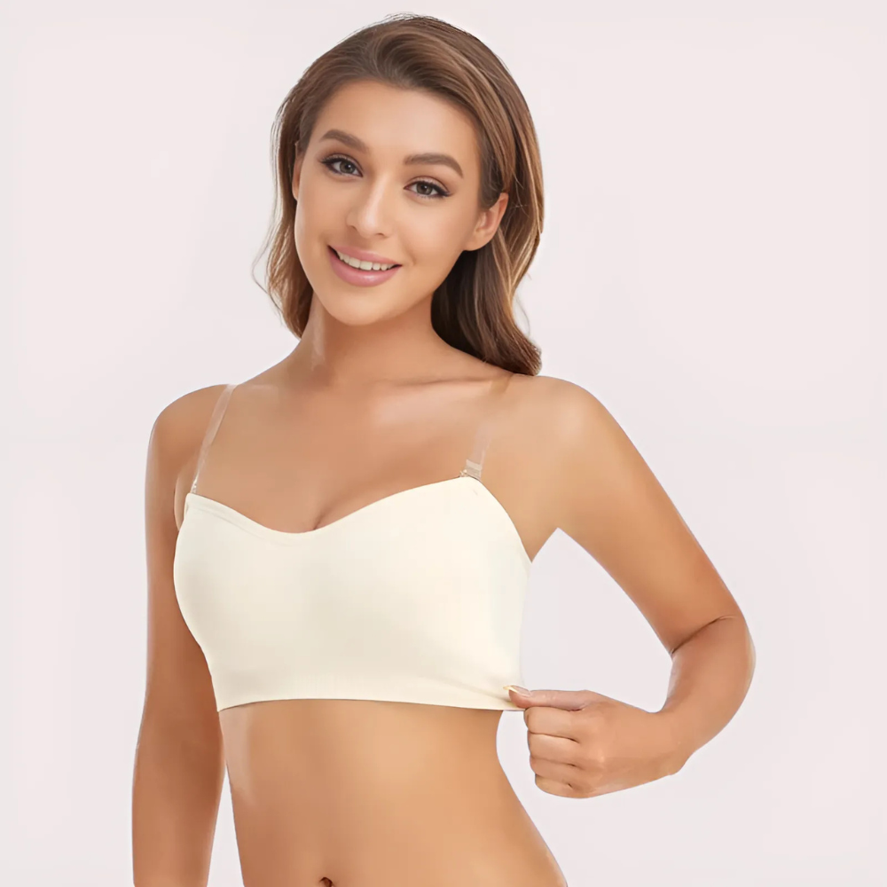 Havde White Bandeau Tube Bra — Clean Classic Strapless