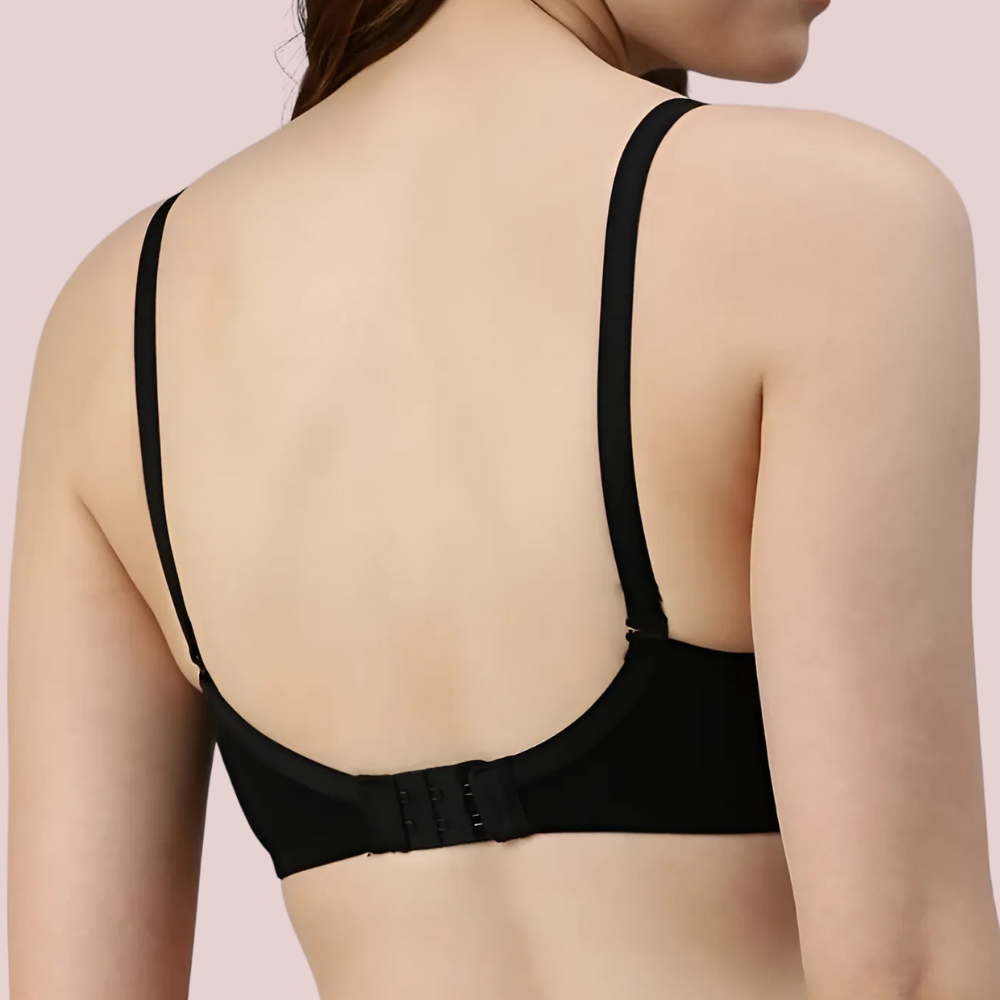Havde Black Seamless Padded Plunge Bra — Zero Lines, Deep V India