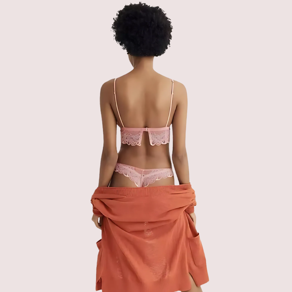 havde Daina Ultra Luxury Silk Satin Lace Briefs Gift Box